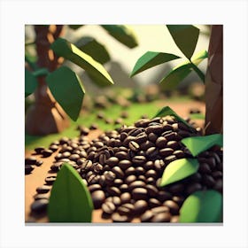 Coffee Beans 90 Canvas Print