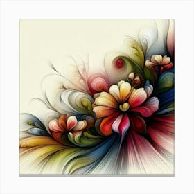 Abstract Flower Painting 4 Canvas Print