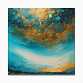 Blue And Gold Canvas Print