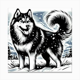 Husky dog 12 Canvas Print