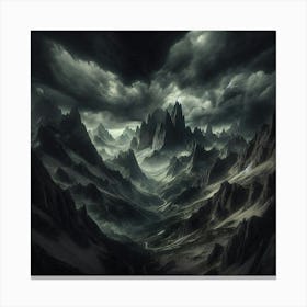 Dark Mountain Landscape 2 Canvas Print