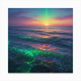 Sunset Over The Ocean 6 Canvas Print