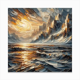 Sunset Over The Sea Canvas Print