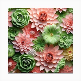 Paper Flowers 17 Canvas Print