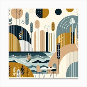 Scandinavian style, Seaside Canvas Print