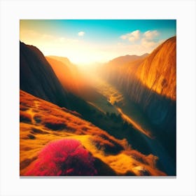 Sunrise In The Mountains 42 Canvas Print