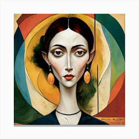 Contemporary Artwork Inspired By Amedeo Modigliani 3 Canvas Print