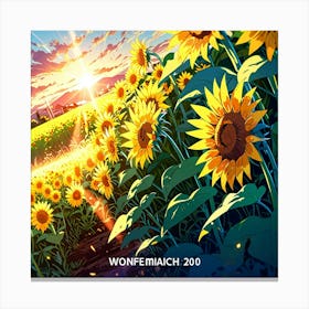 Sunflower Field 2 Canvas Print