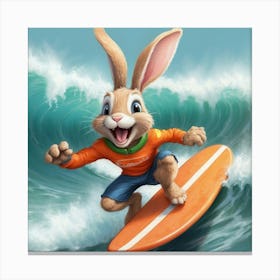 Surf Bunny Canvas Print