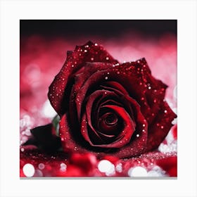 Valentine'S Day Rose Canvas Print