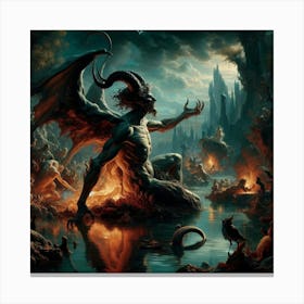 Demons In The Water Canvas Print