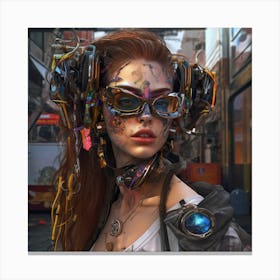 Futuristic Girl 2 Canvas Print