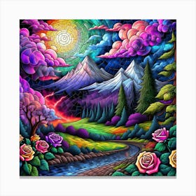 Rainbow In The Sky Canvas Print