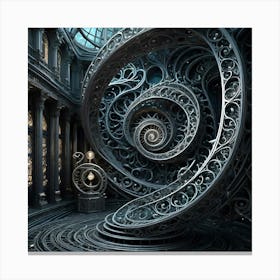 Genius, Madness, Time And Space 21 Canvas Print