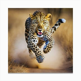 Leopard Running Canvas Print