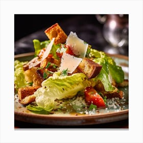 Salad With Croutons Canvas Print