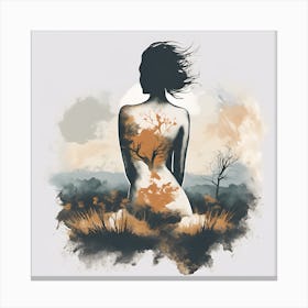 Woman In The Woods Canvas Print