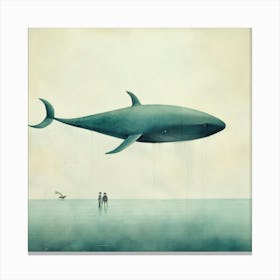 Whales In The Water Canvas Print