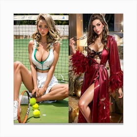 Two Sexy Women 2 Canvas Print