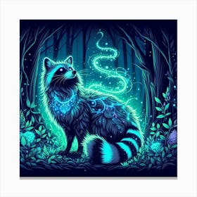 A mystical raccoon 1 Canvas Print