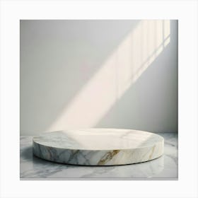 Round Marble Plate Canvas Print