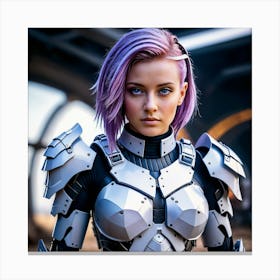 Girl In Armor Canvas Print