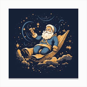 Santa Claus In Space Canvas Print