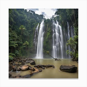 Waterfall In The Jungle Canvas Print