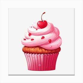 Cupcake With Cherry 15 Canvas Print