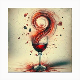 A glass of red wine 2 Canvas Print