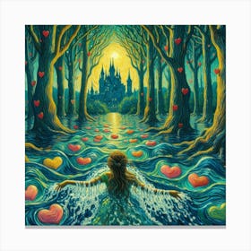 Mermaid In The Forest 1 Canvas Print