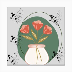 Flowers In A Vase Canvas Print