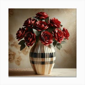 Roses In A Vase 1 Canvas Print