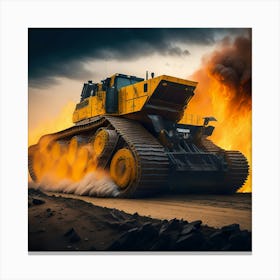 Buldozer Fire (8) Canvas Print