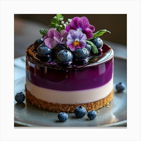 Amsmerchkiller Blueberry Mirror Glaze Mousse Cake Natural Light Stampe su tela