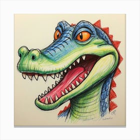 Alligator Head 1 Canvas Print