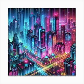 Futuristic Cityscape 15 Canvas Print