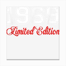 59 Year Old Gifts Vintage 1969 Limited Edition 59th Birthday Canvas Print