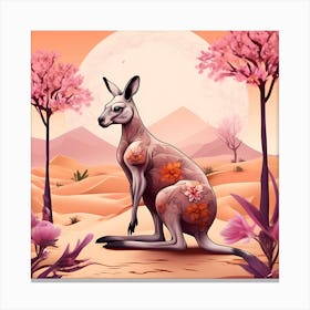 Cute Kangaroos Canvas Print