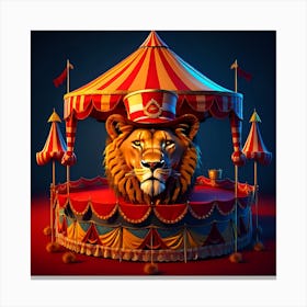 Ringmaster Lion Big Top Circus Canvas Print
