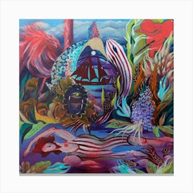 Summer fantasy fishing Canvas Print