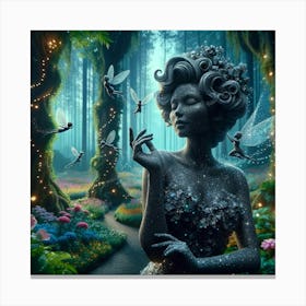 Fairy Stone Garden at Night 1 Canvas Print