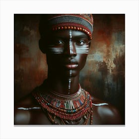 Portrait Of African Woman Canvas Print