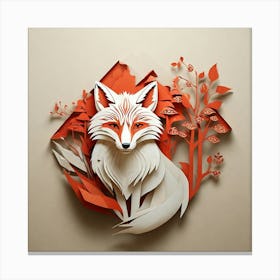 Minimalism, Fox 1 Canvas Print