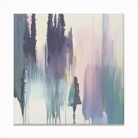 Abstract Of A Woman Walking Canvas Print