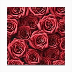 Realistic Red Rose Flat Surface Pattern For Background Use Trending On Artstation Sharp Focus Stu (7) Canvas Print