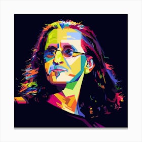 Geddy Lee Style WPAP Canvas Print