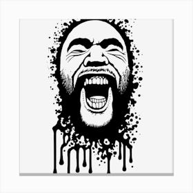 face ink drawing Canvas Print