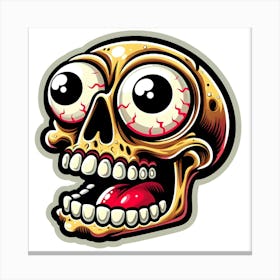 Skull Sticker 2 Canvas Print