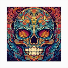 Day Of The Dead Skull 9 Canvas Print